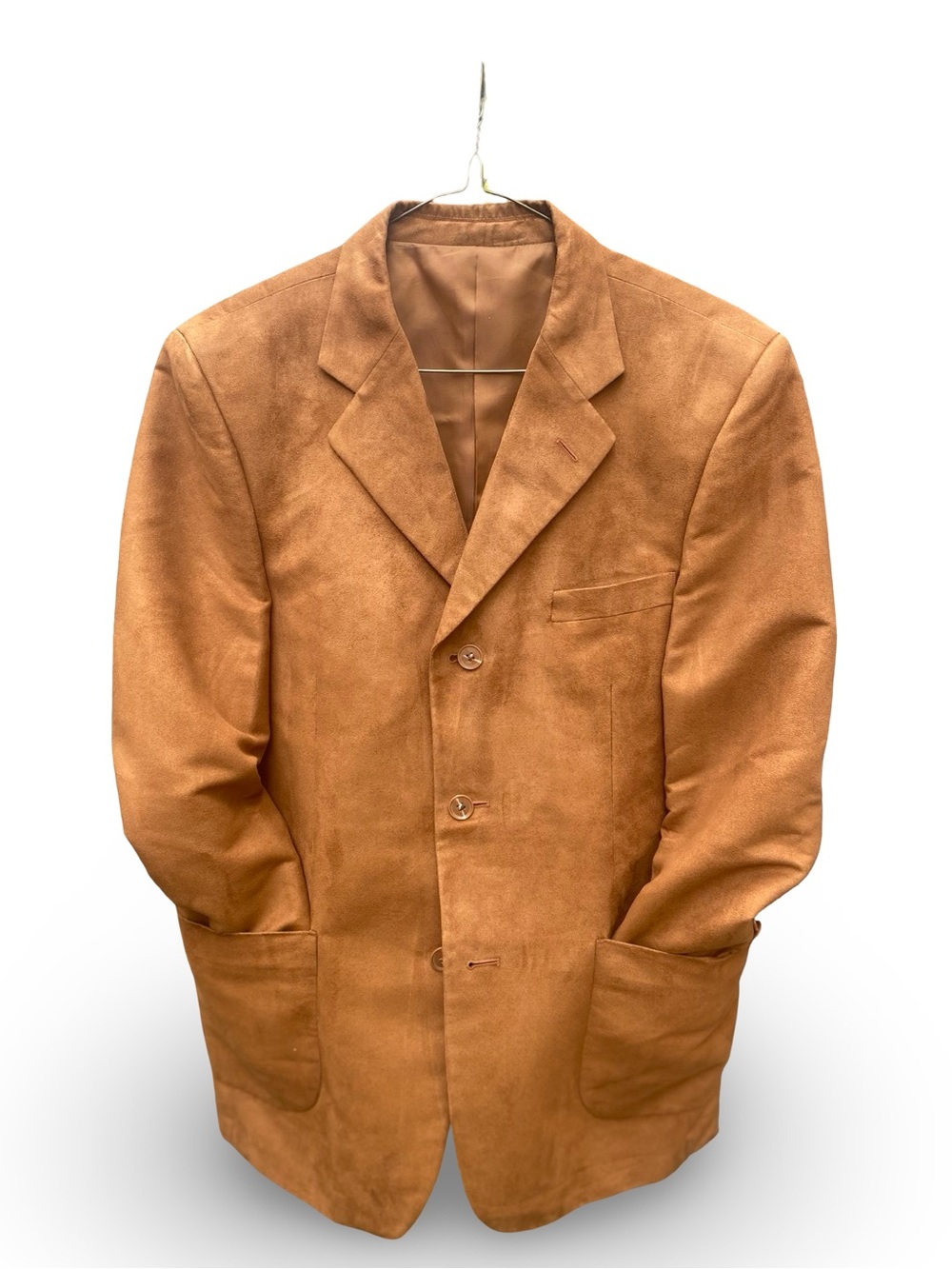 Italian-made Men's Suede Sport Coat in Tan